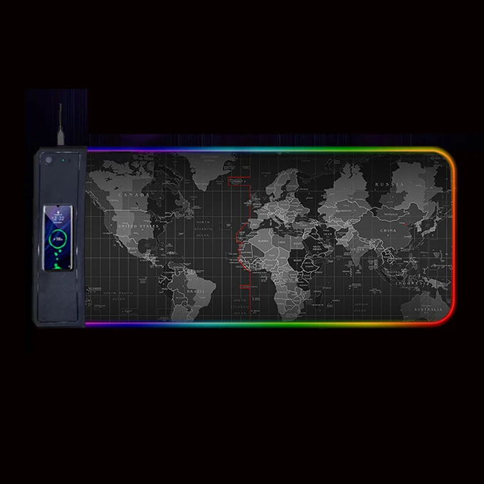 world map rgb mouse pad