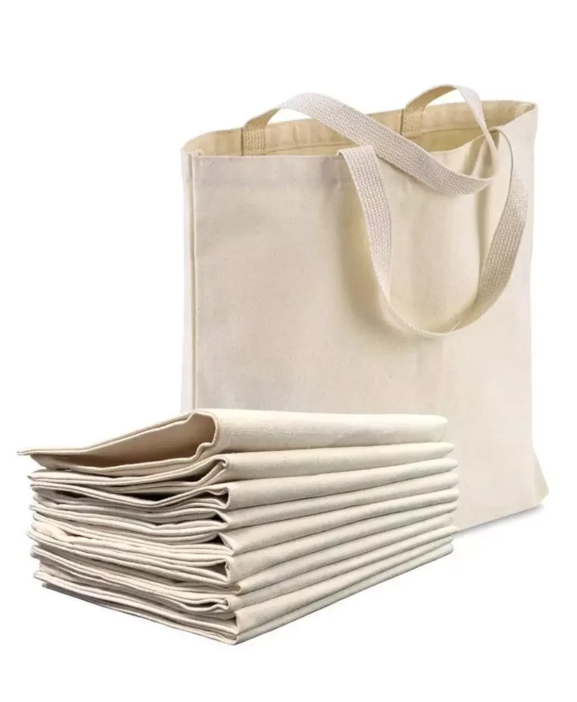 Wholesale Shopping Bag Custom Logo Printed Canvas Tote Reusable Cheap Cotton Canvas Bag For