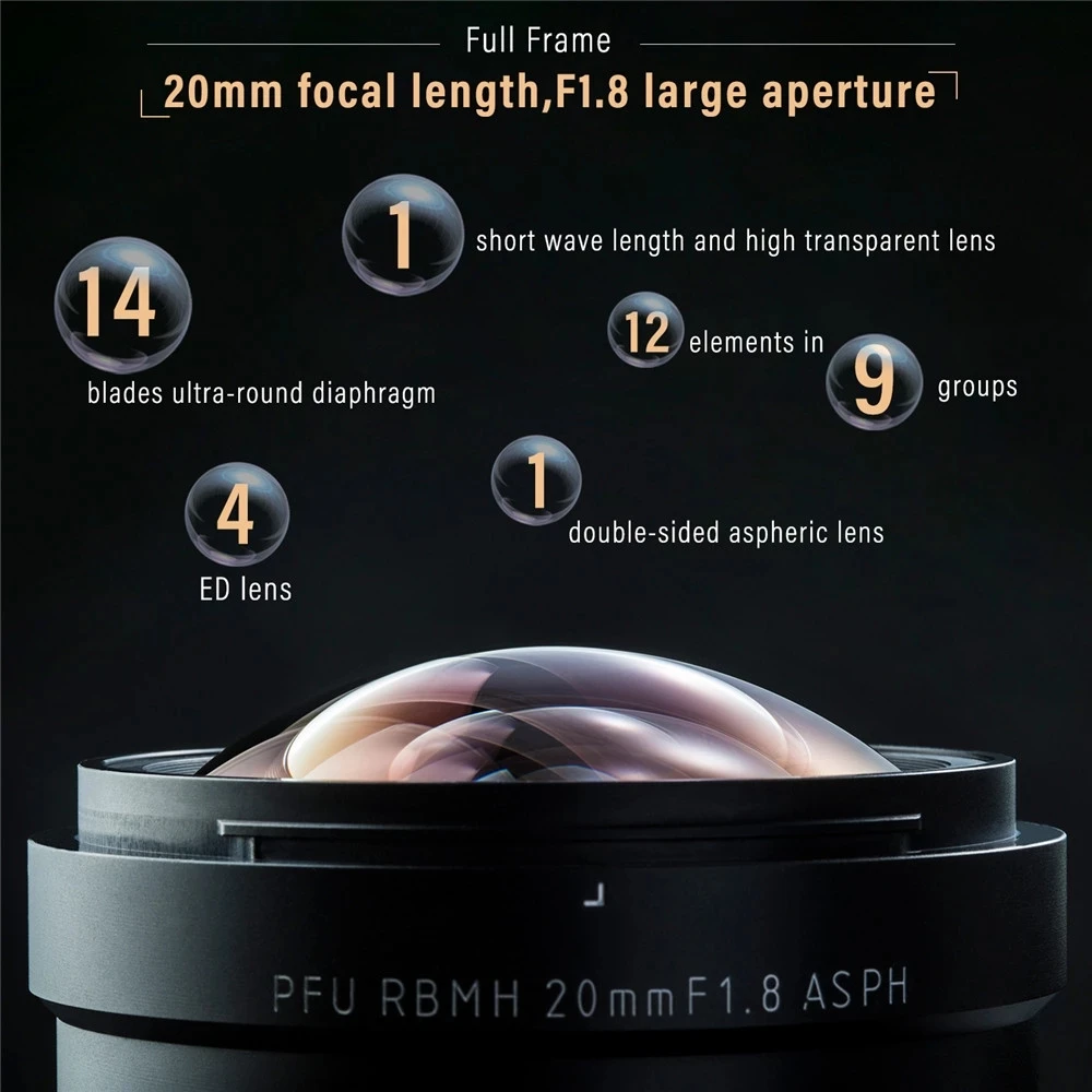 Viltrox 20mm F1.8 Ultra Wide Angle Lens Fisheye Lens Full Frame