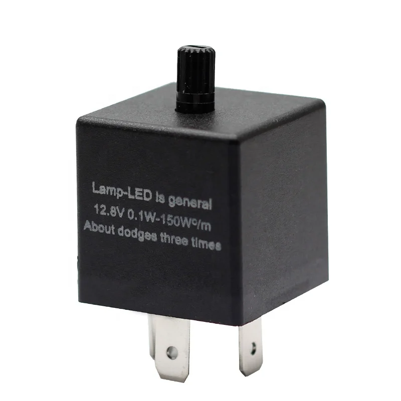 Waterproof 12V 3 Pins CF13 Adjustable LED Flasher Relay for Turn Signal Lights Led Bulb Hyper Blink Flashing