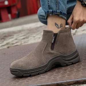 JIANKUN Anti-slip Industrial Safety Shoes Worker Men Work Steel Toe Cups Boots