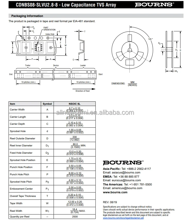 Hot sale Original CDNBS08-SLVU2.8-8 TVS DIODE 2.8VWM 17VC 8-SOIC 17V Clamp 30A (8/20us) Ipp Tvs Diode Surface Mount 8-SOIC