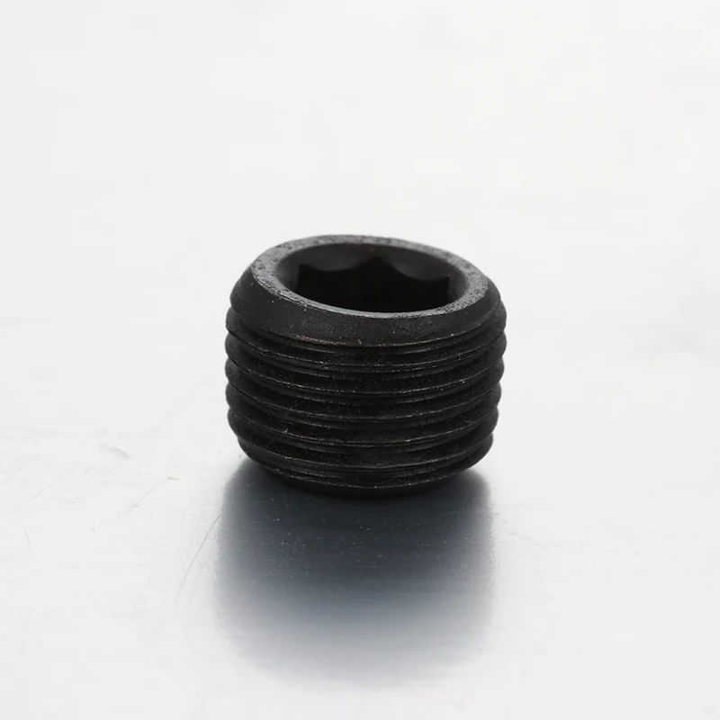 product hot sale top black oxide internal din906 drive pipe plugs with conical thread carbon steel oil plugs hexagon socket pipe plug-45