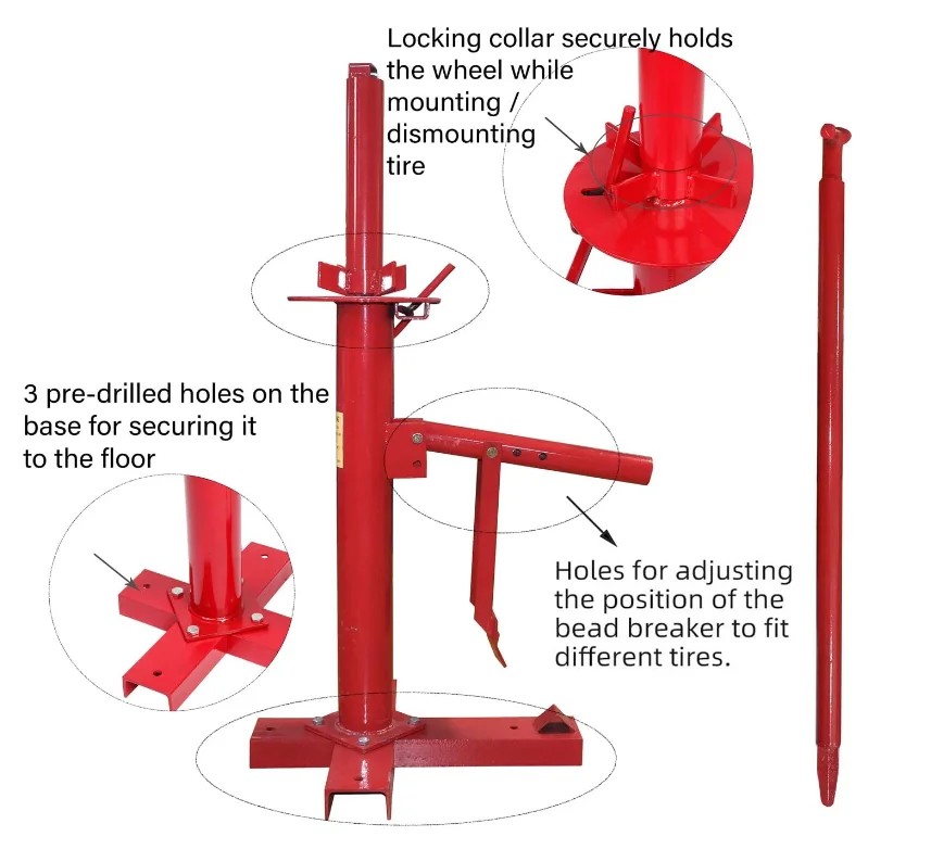 Portable Tire Changer Car Truck Motorcycle Manual Bead Breaker Weights