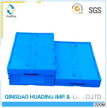 HUADING Storage Boxes Lid Attached Folded Plastic China Factory Storage Boxes & Bins Food Container Eco-friendly Foldable