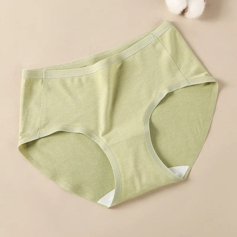 Factory Outlet Women's Mid-Waisted Cotton Briefs Customizable Hipster Panties with Breathable Print Comfortable Underwear Sex