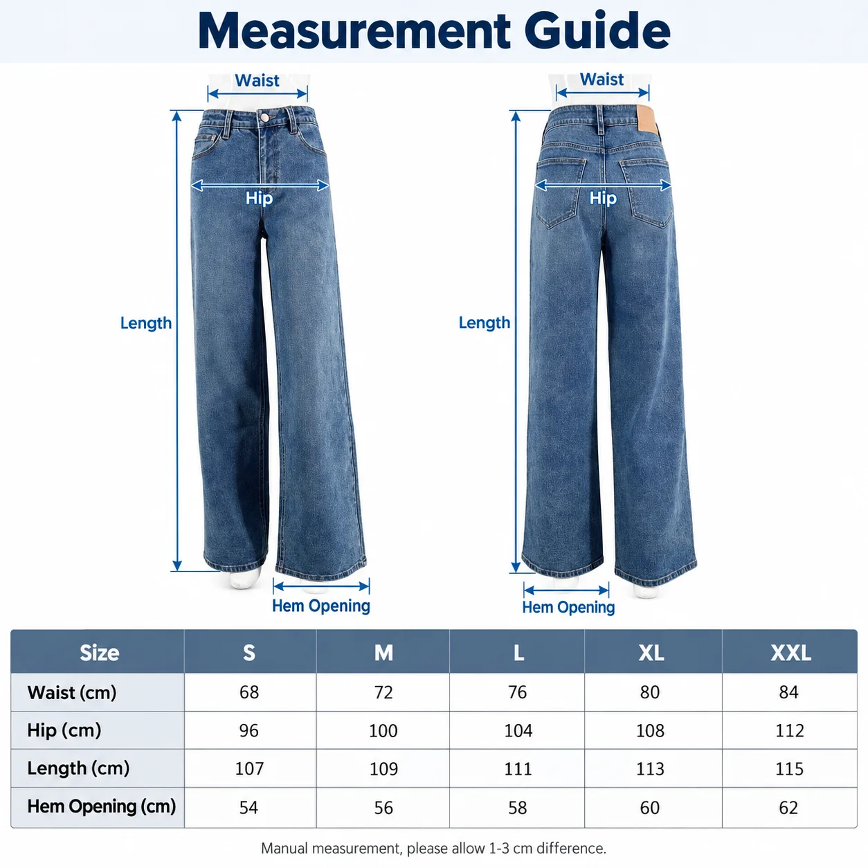Size measurements