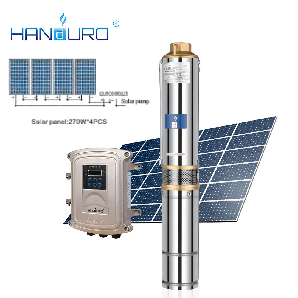 Water Pumping Machine Agriculture Pompe Solaire 110Volt DC Solar Pump Set Agriculture System Water DC Solar Pump