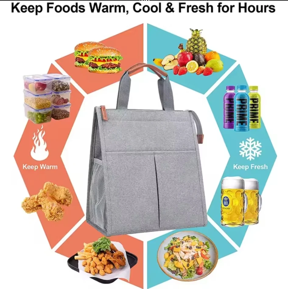 Waterproof Foldable Portable Office Lunch Bag Insulated