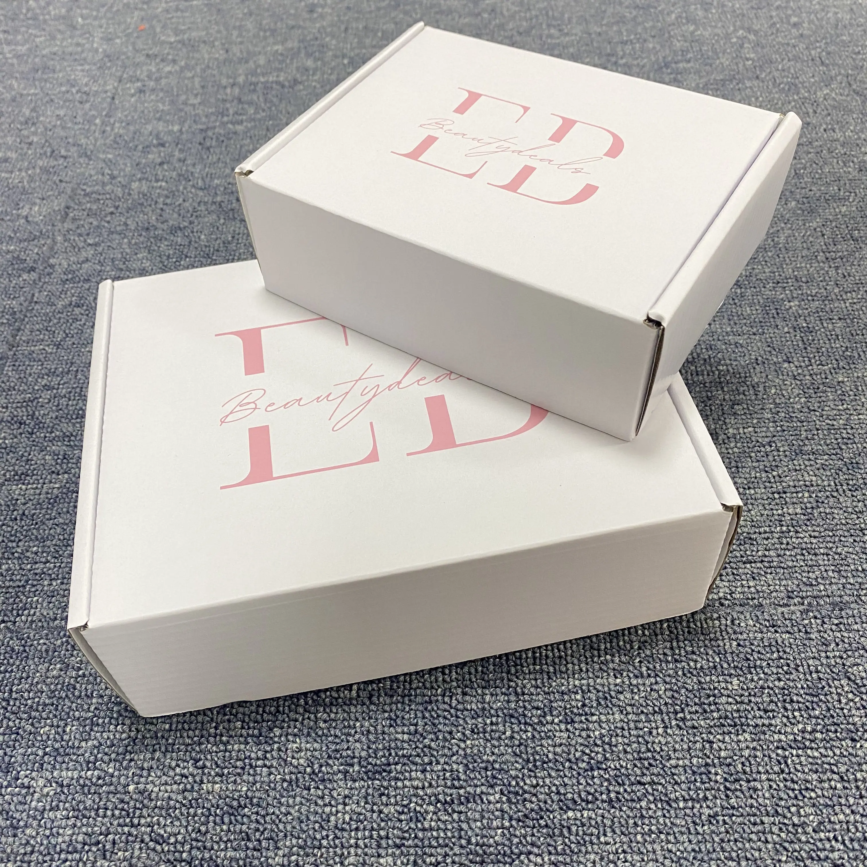 Custom Logo Small Shipping Boxes 6x4x3 White Corrugated Cardboard Box ...