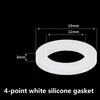 Junta de silicona blanca de 4 puntos