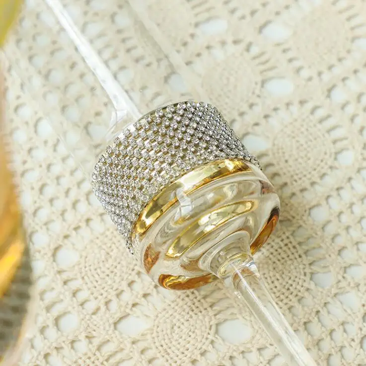 Современный модный прозрачный бокал цвета шампанского/вина/Highball/Dof с золотой ртутью и стразами