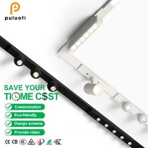 Ceiling Track Spotlights Design Indoor LED Ultra-thin Magnetic Flood Grille Light No Master Aluminum Body COB Chip for Office