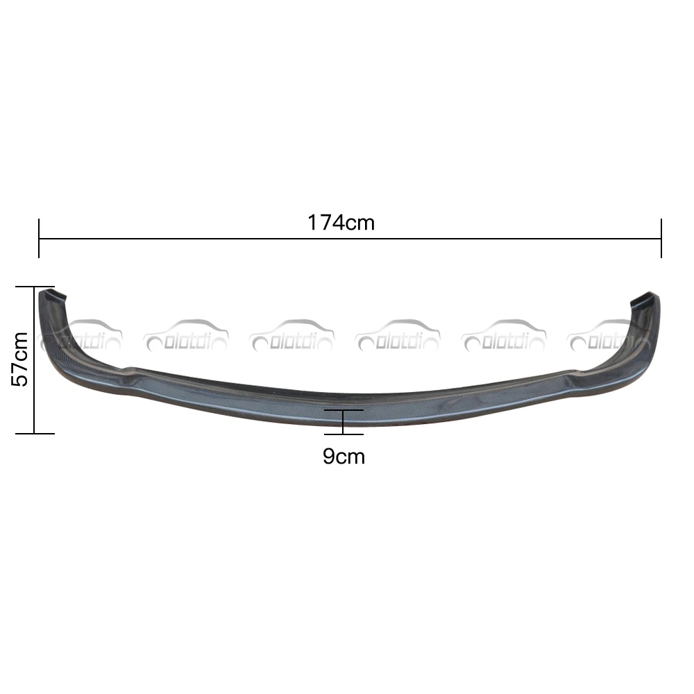 CS Style Carbon Fiber Auto Front Bumper Lip Chin Spoiler Decorative Body Kit for Mercedes Benz R230 SL55 Car Model