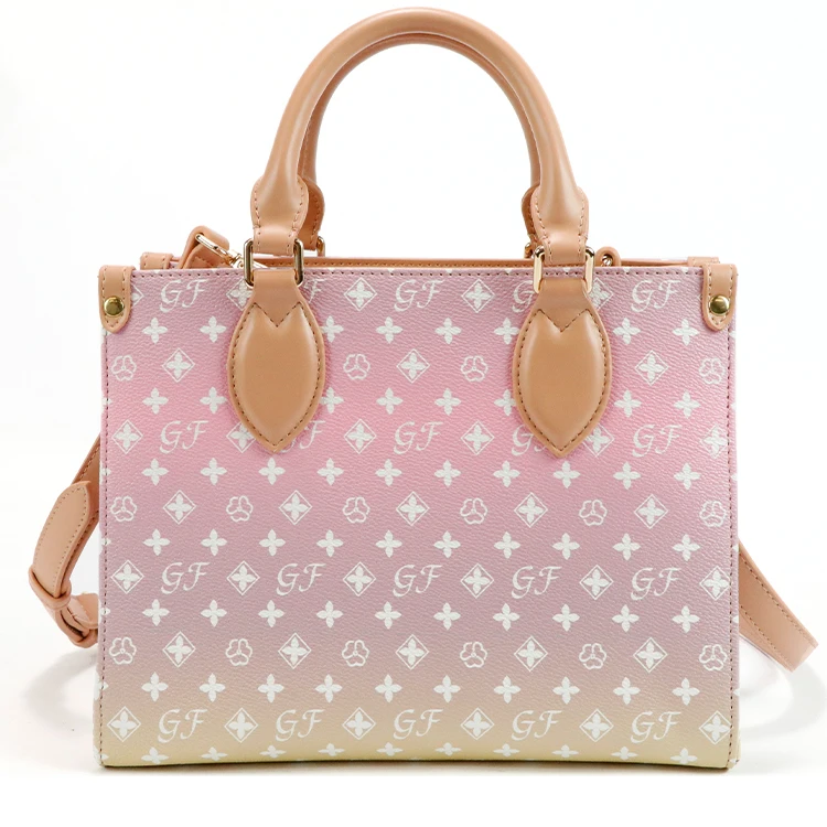Source Oem Custom Logo Fashion Luxury Purse and Handbag Printing Logo Square  Leather Tote Bags For Women on m.