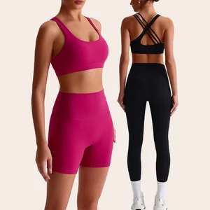 Special Offer for Best Seller Women Gym Yoga Fitness Sets Athletic Shorts&Legging Girls Workout Sets Compression Yoga Wear
