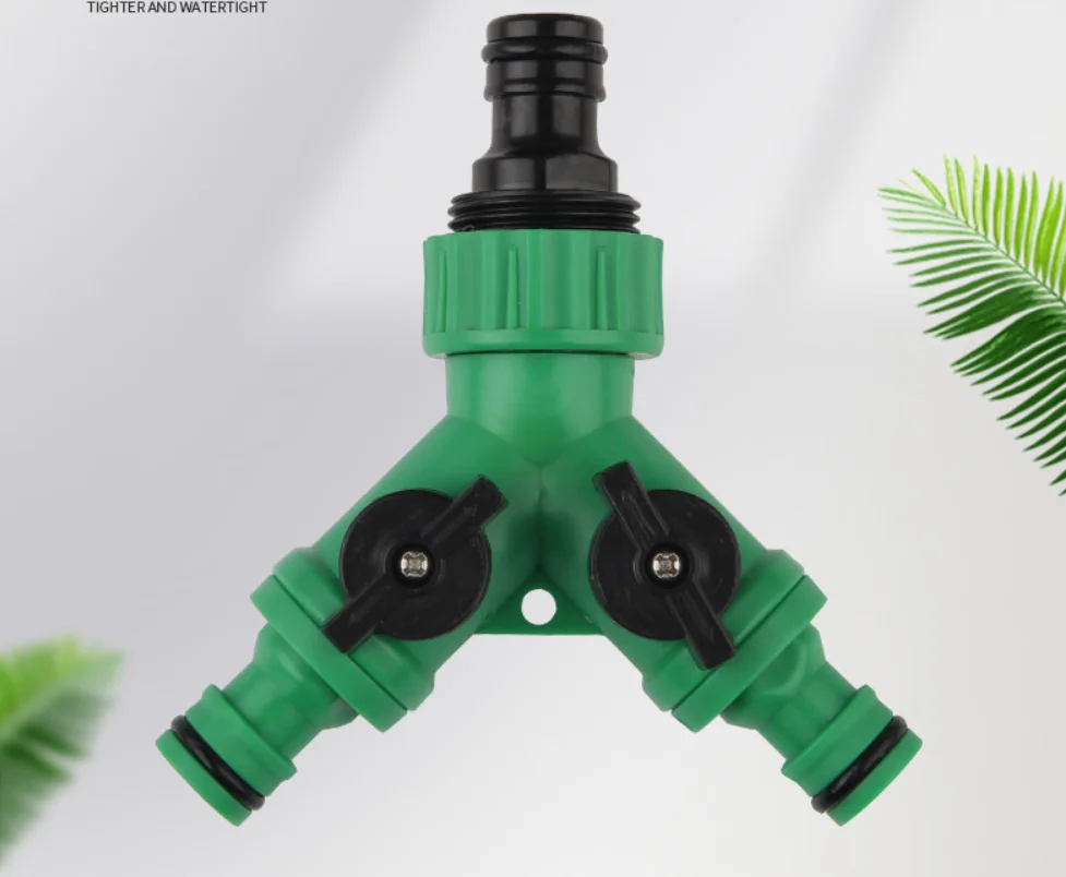 2way Hose Pipe Valve Water Splitter Yshaped Garden Tap Connector