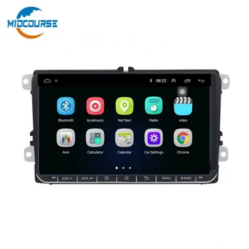 MIDCOURSE Android 8.1 Quad Core 2 Din 9" car video dvd player for VW PASAT B5 GOLF POLO BORA JETTA 1080P Video with CD Player