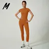 Orange Short-sleeved long pants set