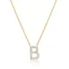 Collana in zirconi con lettera b t14472