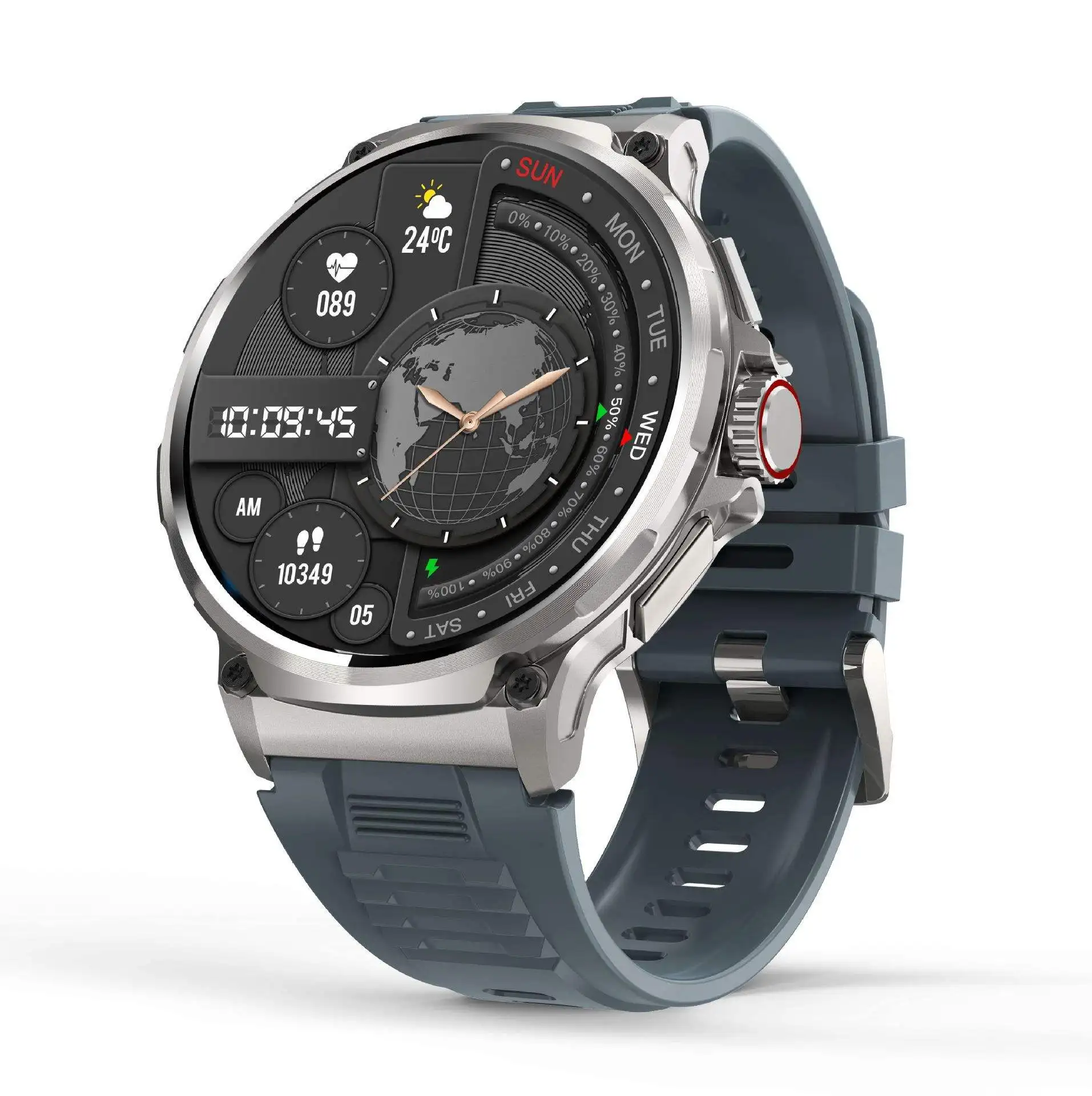 2026 Dafit Men's Smartwatch V69 Large 1.85-inch IPS Display IP68 710mAh Battery RTL8763E Chip BT Call APP Heart Rate Magnetic
