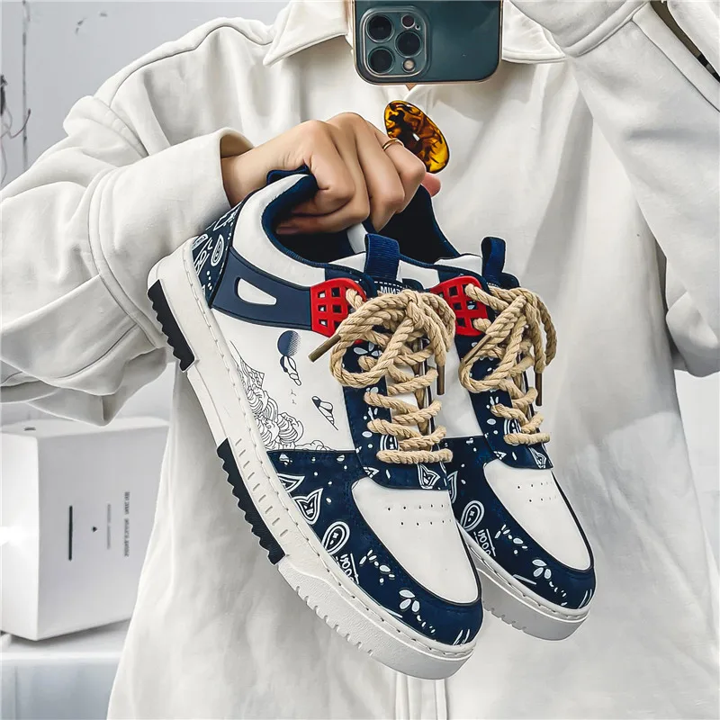 Sneakers bianche scarpe Casual da uomo scarpe stringate da uomo scarpe  comode da uomo vulcanizzate Sneakers robuste firmate