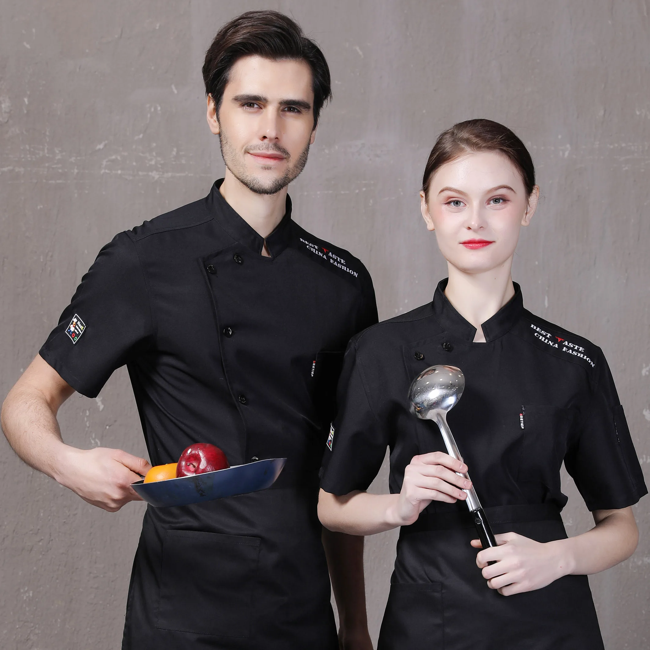 Fashion classic chef clothes  unisex general chef jacket for restaurant