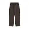 Pantaloni a gamba dritta color caffè modello 010