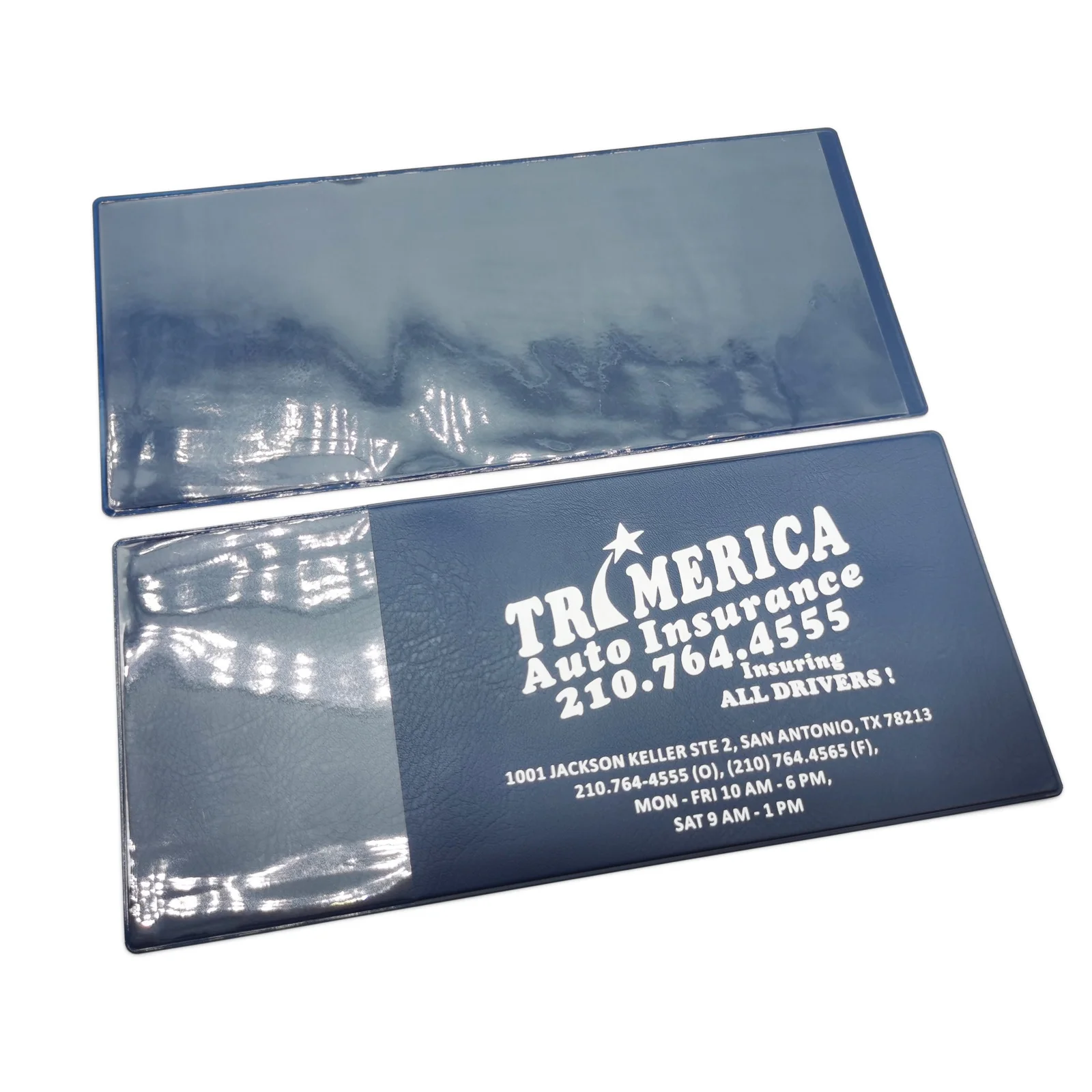 Customized Car Insurance Pocket Soft Plastic Insurance Card Sleeve  Insurance Pouch Holder