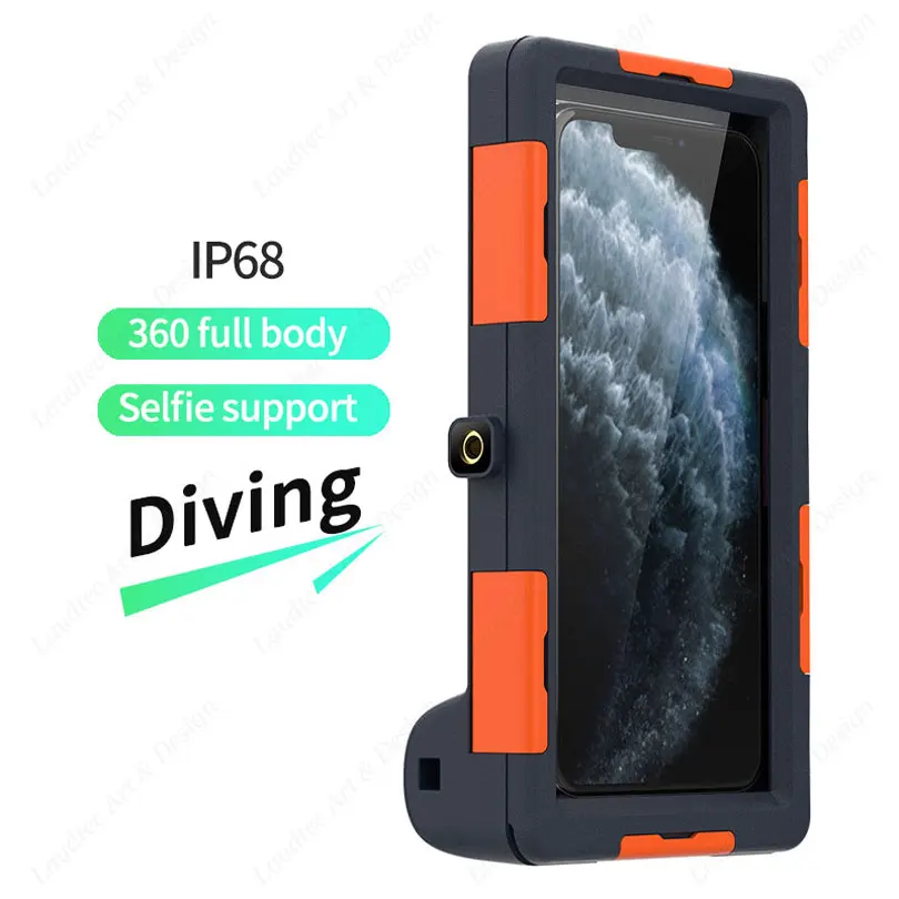 Laudtec SJK092 Selfie Waterproof Diving 360 Full Body Screen Protector Cover 3D Phone Case For Iphone 15 14 13 12 Plus Pro Max