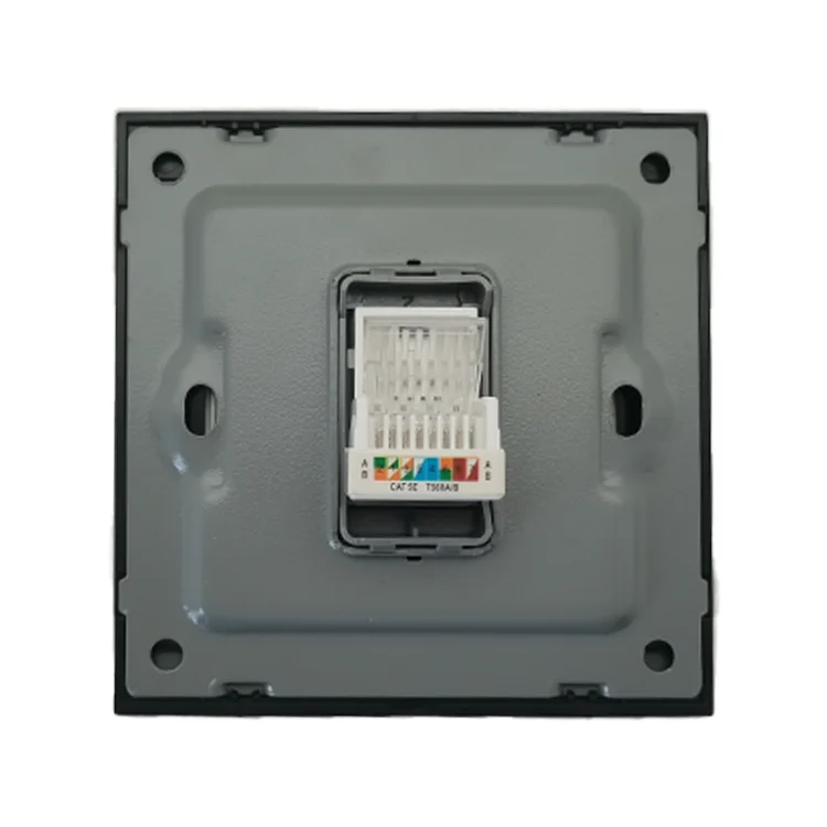 VNX Wholesale Selling UK Standard 250V One Gang RJ45 Computer Internet Wall Socket PC Wire Drawing Standard Grounding for Home