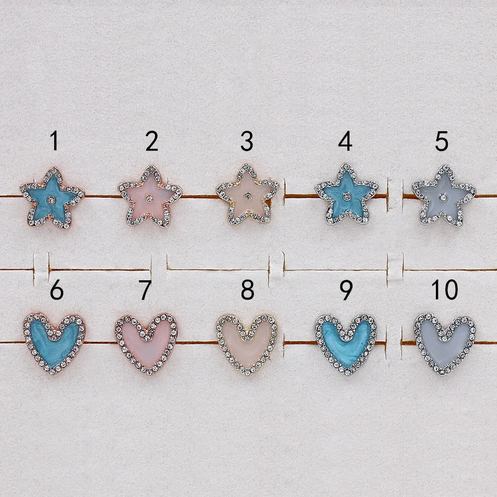 Suitable for Silicone Strap Decorative Nail Strap Decorative Buckle Star Love Ornament for Apple Watch Strap