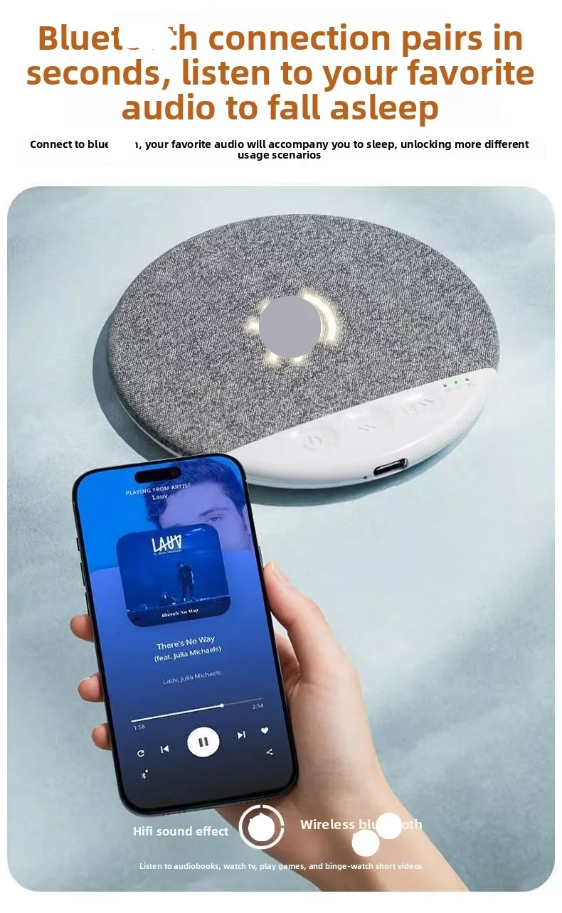 Bedside Sleep Speaker High Quality Small Under Pillow Speaker Disc Edge White Noise Invisible Factory for Automatic Power