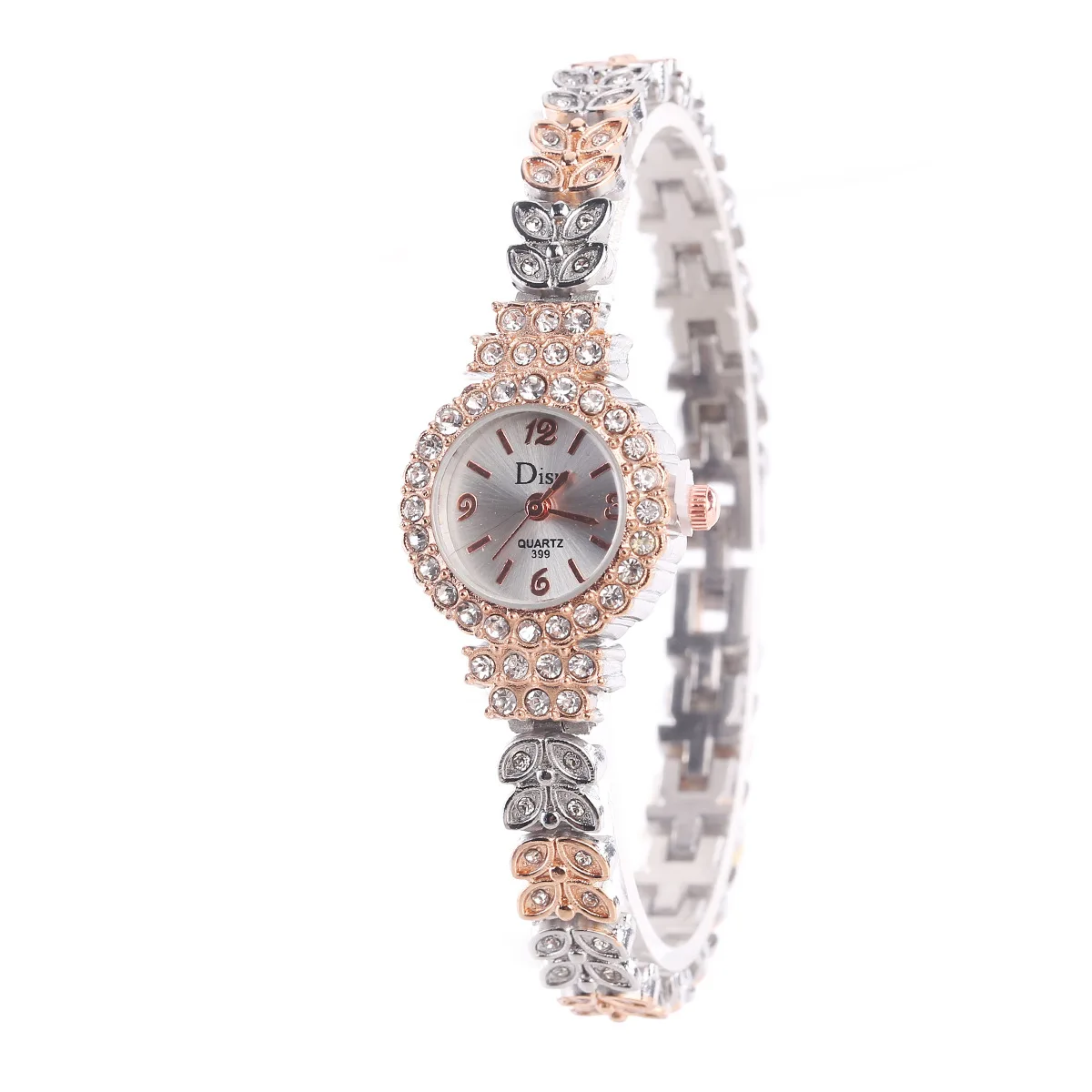 Elegant Flower-Shaped Diamond Flip Watch Waterproof Quartz Bracelet Dress Watch Diamond-Shaped Flower Dial Ladies Bracelet Watch - Fashion  main image 2