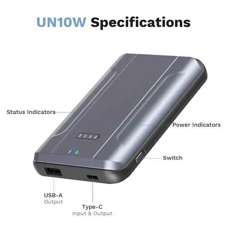 Original Mini Slim Portable Charger Type C Mag safe Powerbank 10000 mAh Magnetic Wireless Charging Power Bank
