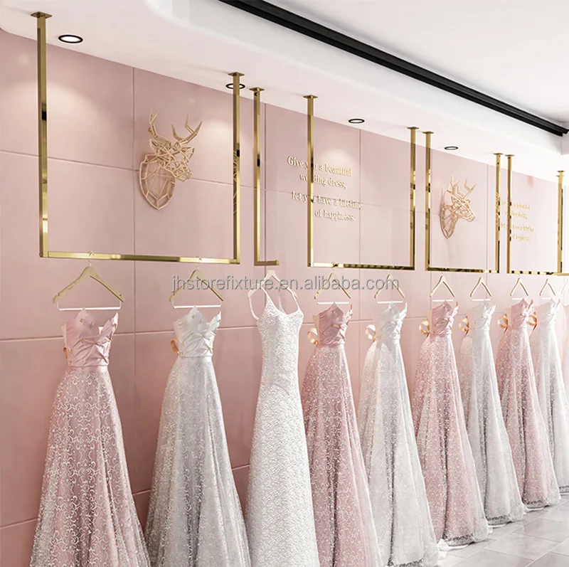 Wholesale Suit Heavy Gold Wedding Dress Women Apparel Retail Store Design Metal Wholesale Suit Heavy Gold Wedding Dress Women Apparel Retail Store Design Metal
