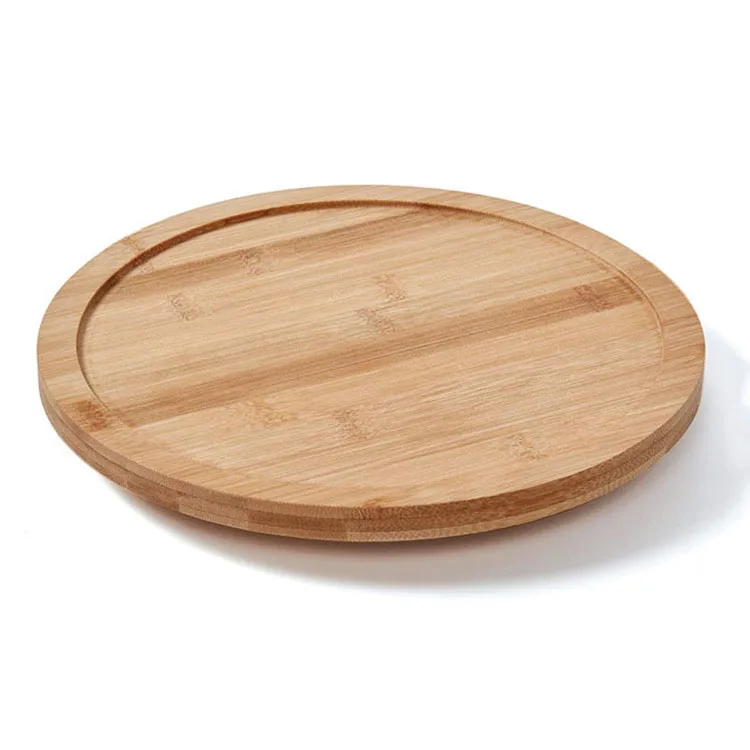 Wholesale Bamboo Rotating Turntable Display Stand Spices Condiments Wooden Lazy Susan