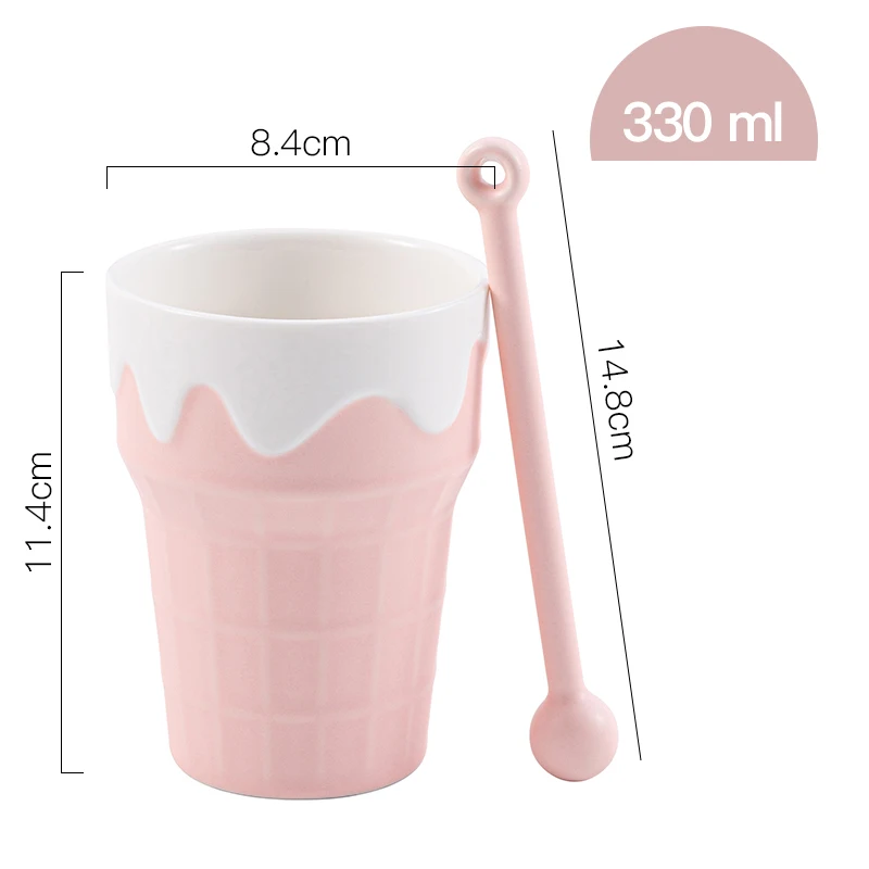 Creative Shape White Slushy Maker Cup Ceramic Dessert Cups Custom Ice