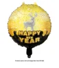 Gold 18-inch Happy New Year elk round balloon