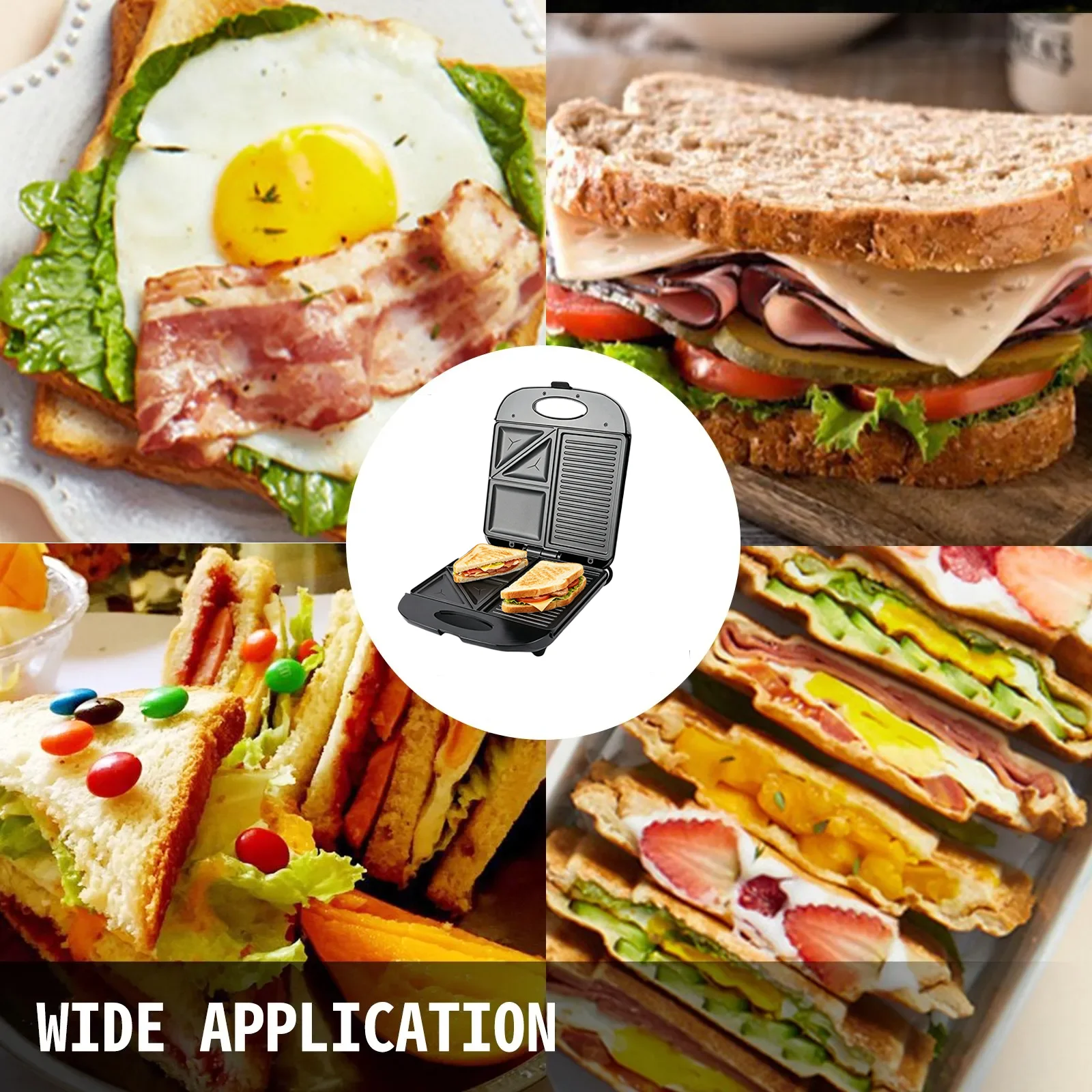 RESONKO SW063 Electric Multifunctional Sandwich Maker Breakfast Cake Pancake Double-sided 3D Surround Heating Panini Grill Press H086cb2d3c41b450c8363118f4c99541bL