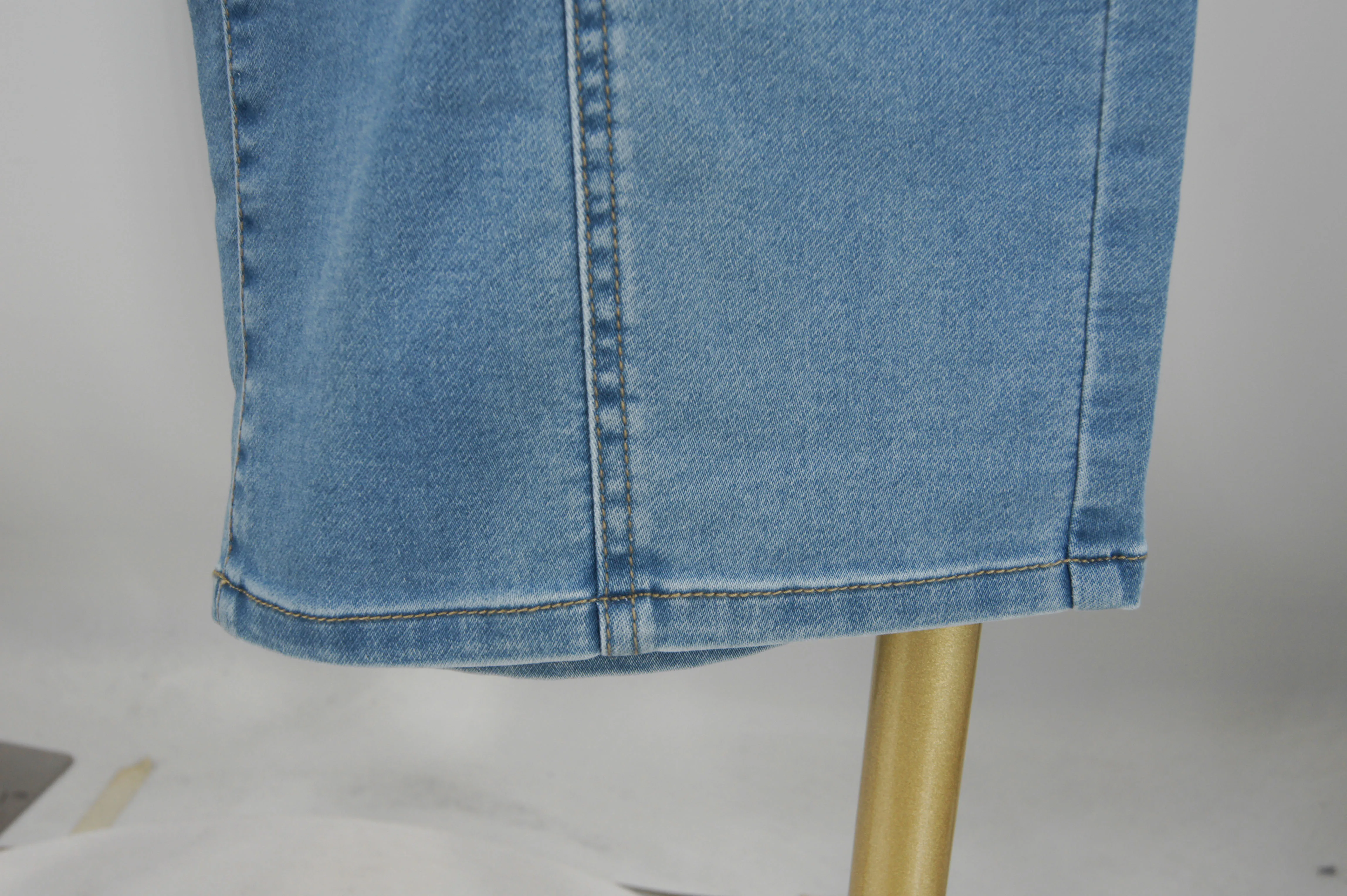 Casual Design, Drape and Slimming, Floor-length Blue Washed Loose Slightly Flared Jeans