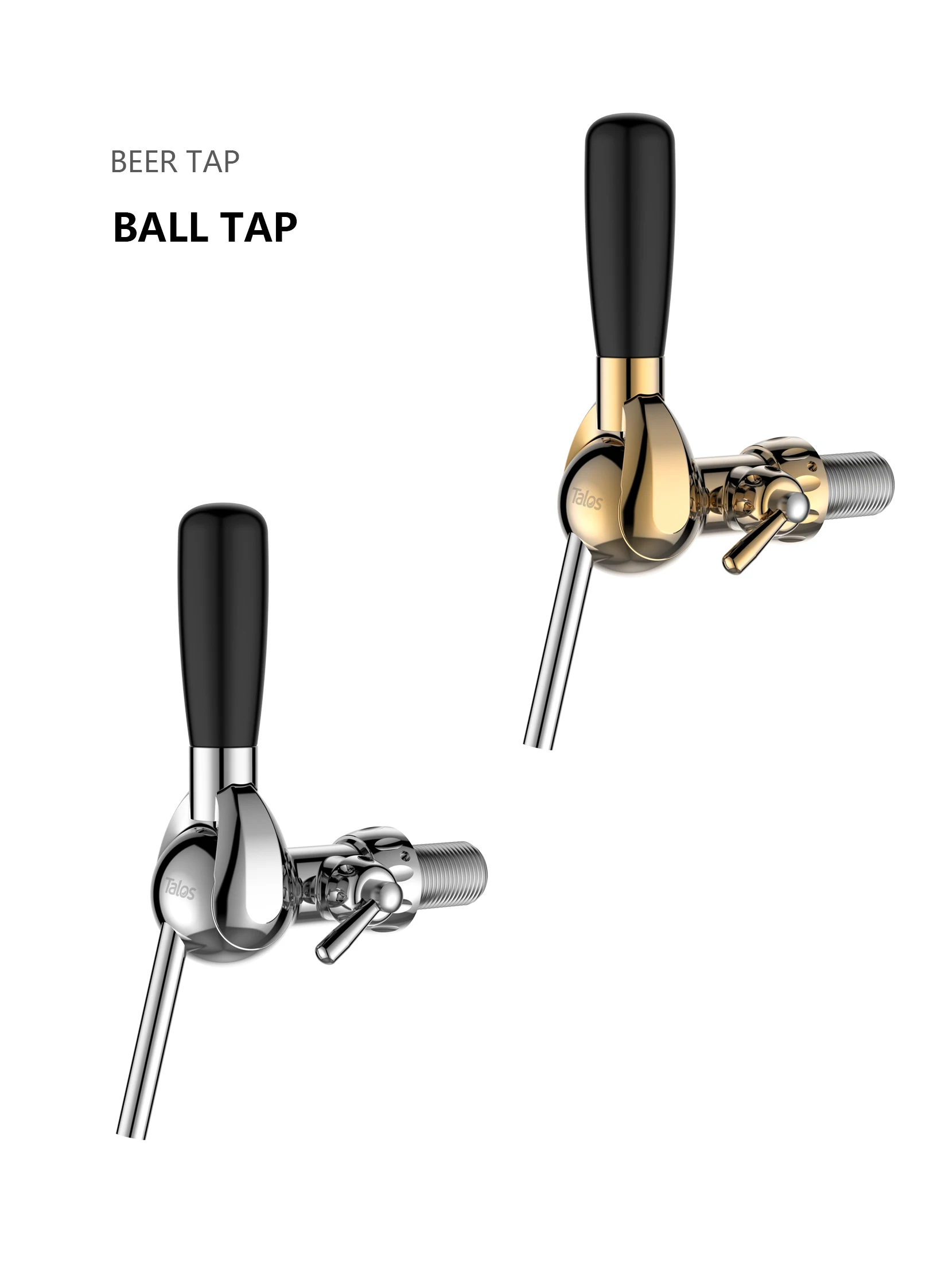 Talos Gold Ball Taps Belgium Beer Tap For Drinking Beer Dispensers