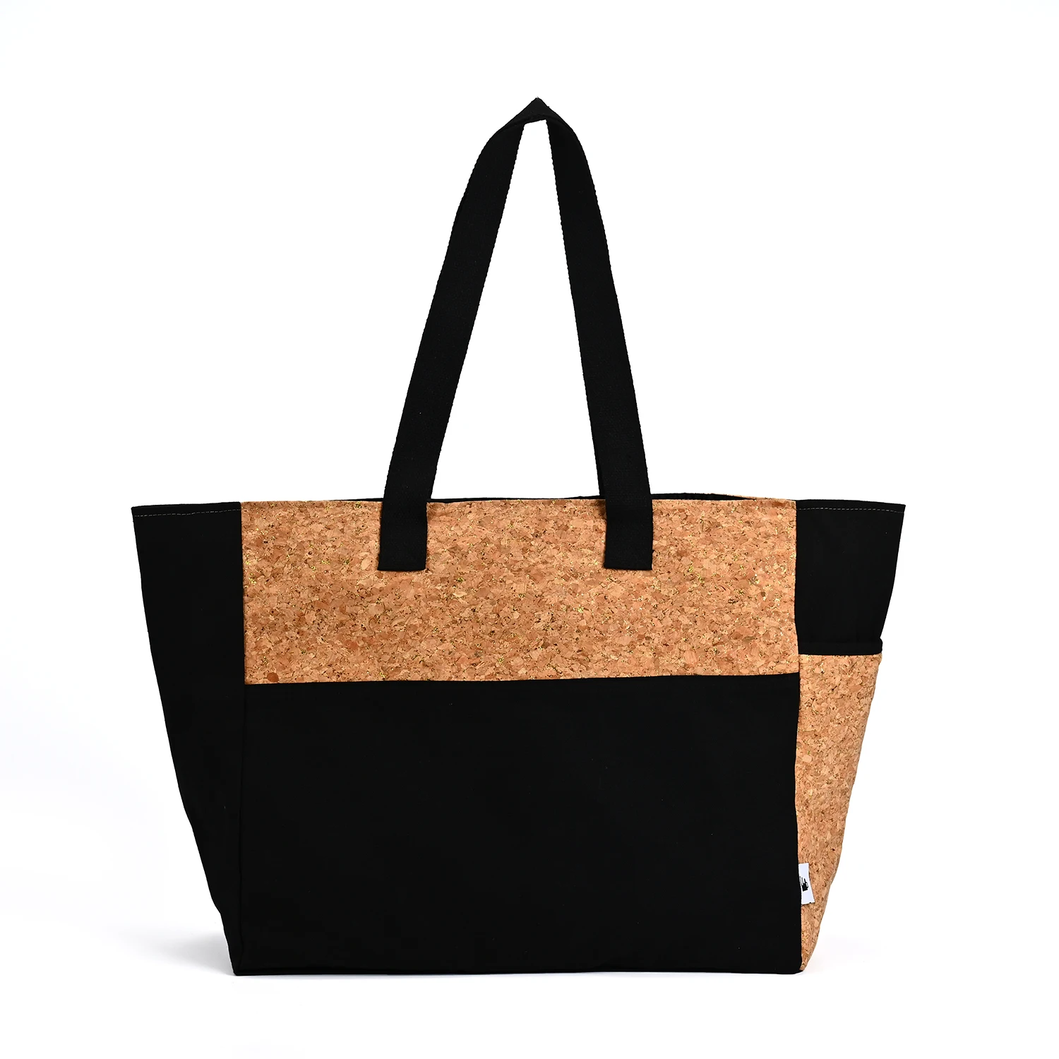 Elegant Vegan Cork Tote Bag with Custom Logo Natural Cork Handbags Durable and Eco-Friendly Degradable Shopping Bags details