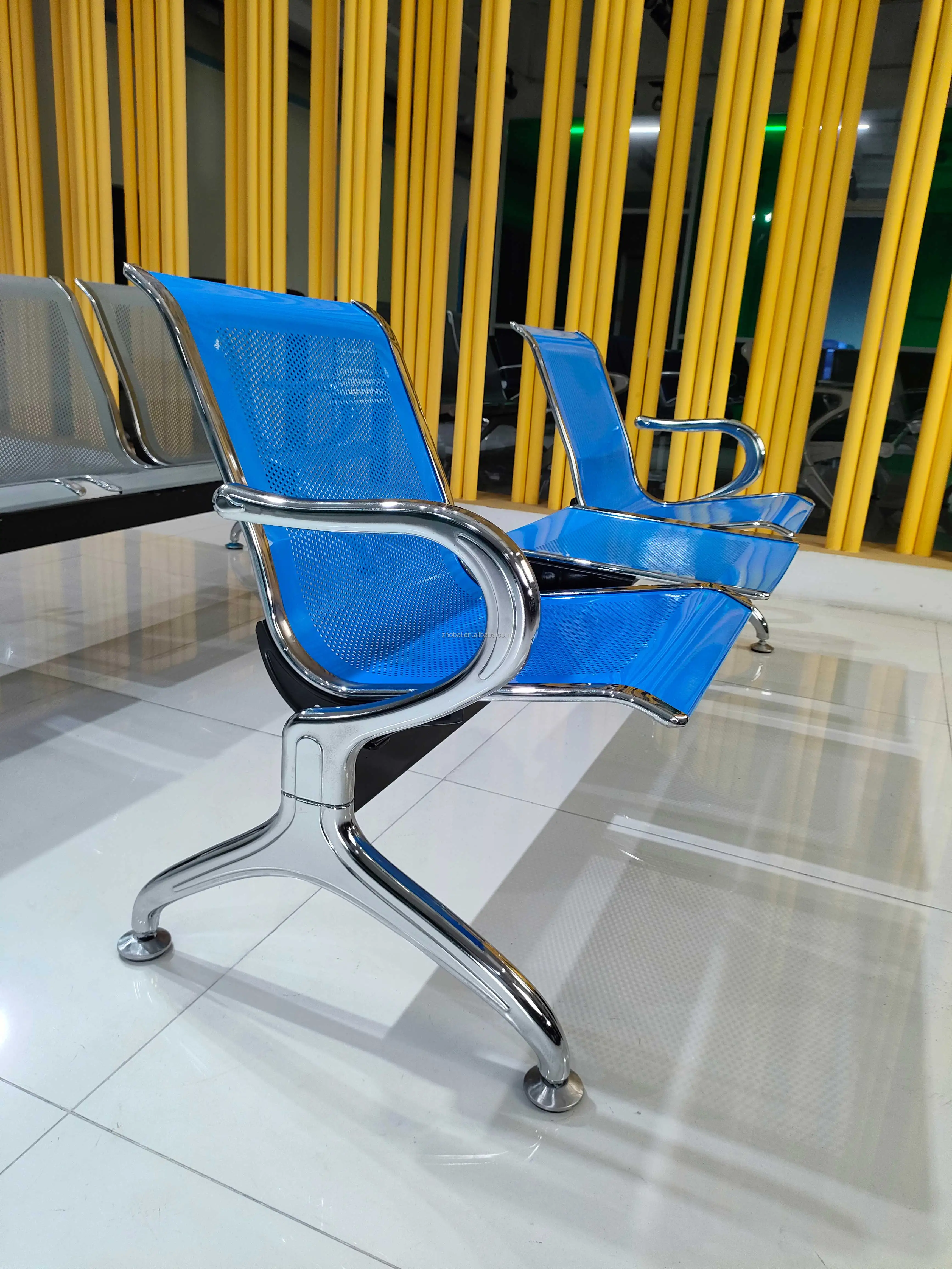 Modern Infusion Chair Arms-1/3/5 Seat Options-Durable Stainless Steel for Hospital Airport Lobby School Gym Use-5-Year Warranty 5