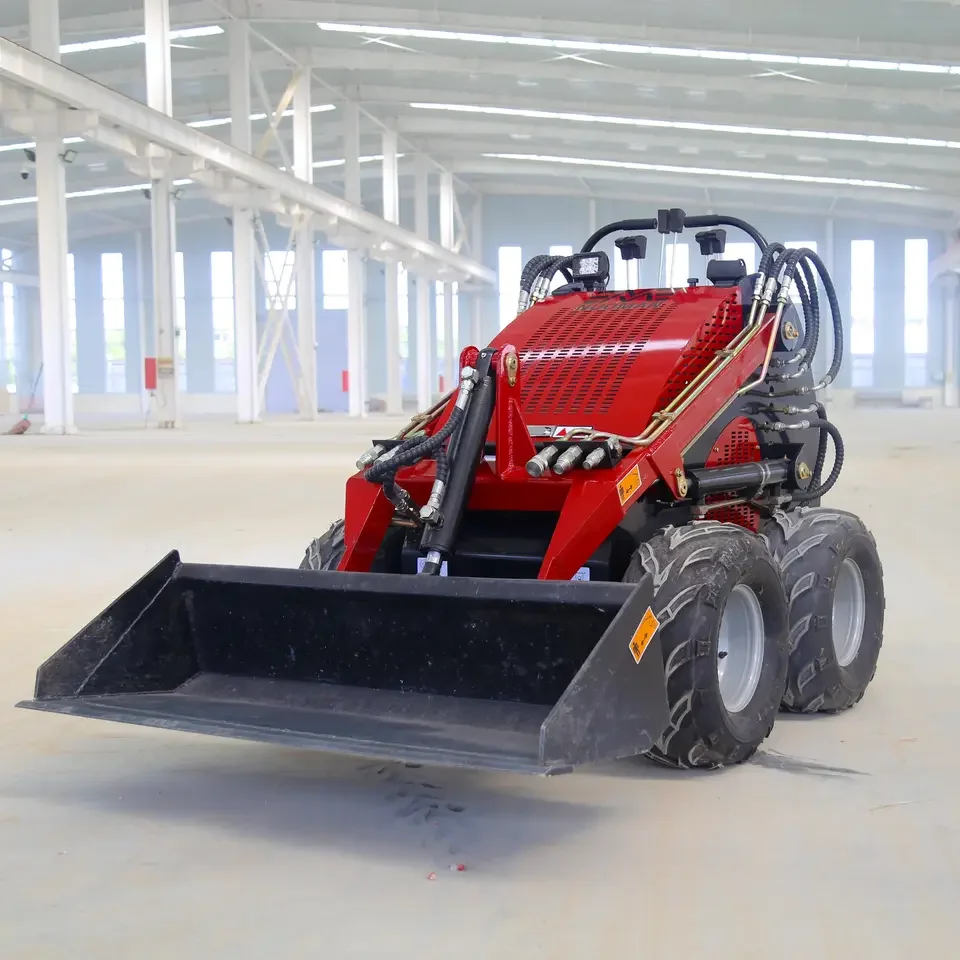 Cheapest Mini Skid Steer  Bucket Mini Wheel  Loader Skid Steer Loader Price Stand on Skid Steer with Bucket
