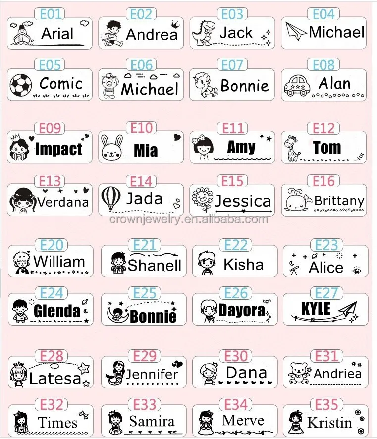 Cute Animal Design Clothing Stamp Self Inking Personalized Baby Kids