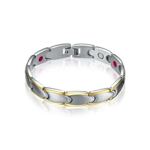 Fast Delivery Two Tone Healthy Jewelry Stainless Steel Bracelet Magnet Bracelet for Men