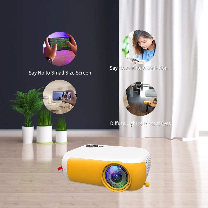Transjee  Projector A10  Gift Mini Projector Portable Small Beamer Pocket Kids Projector for Home Video