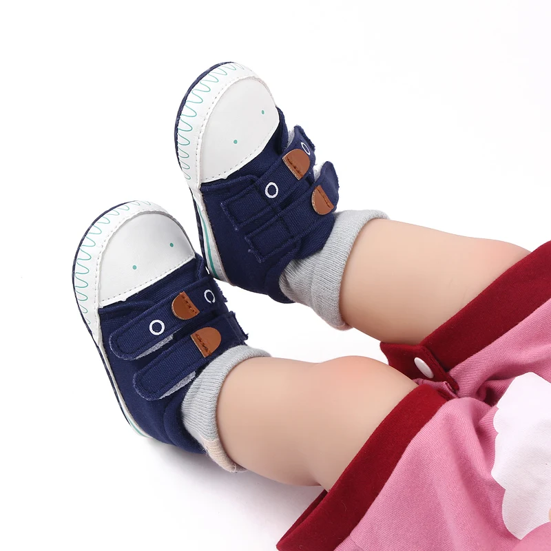 Hook&loop Design Canvas Babt Toddler Infant Newborn Boy Shoes Spring Autumn Baby Boy Shoes supplier
