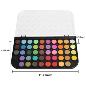 48Colors in Pocket with Metal Ring and Watercolor Brush, Perfect for Students, Kids, Beginners and More